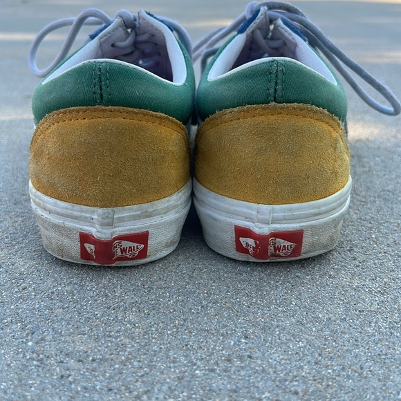 Old school blue green and yellow vans shoes - Picture 3 of 3